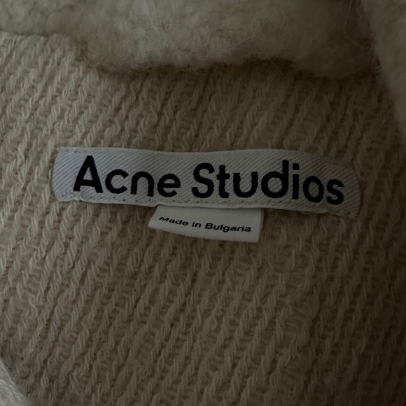 Acne Studios Teddy Coat in Ecru Beige 34 - Picture 4 of 10